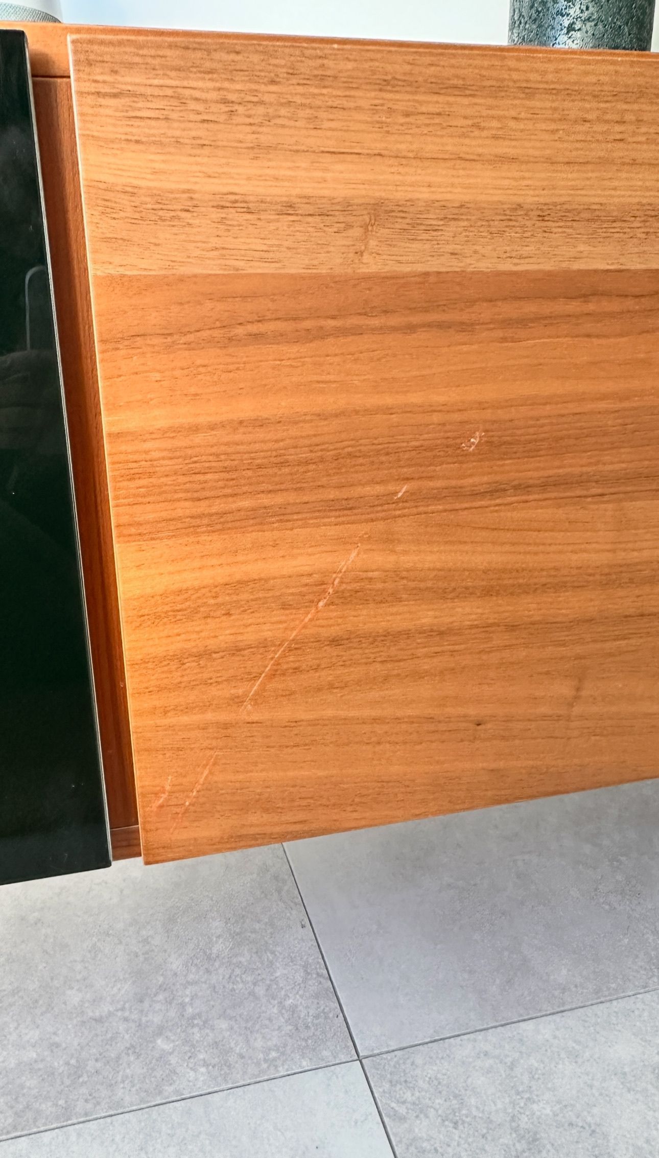 Furniture repaired — before and after comparison