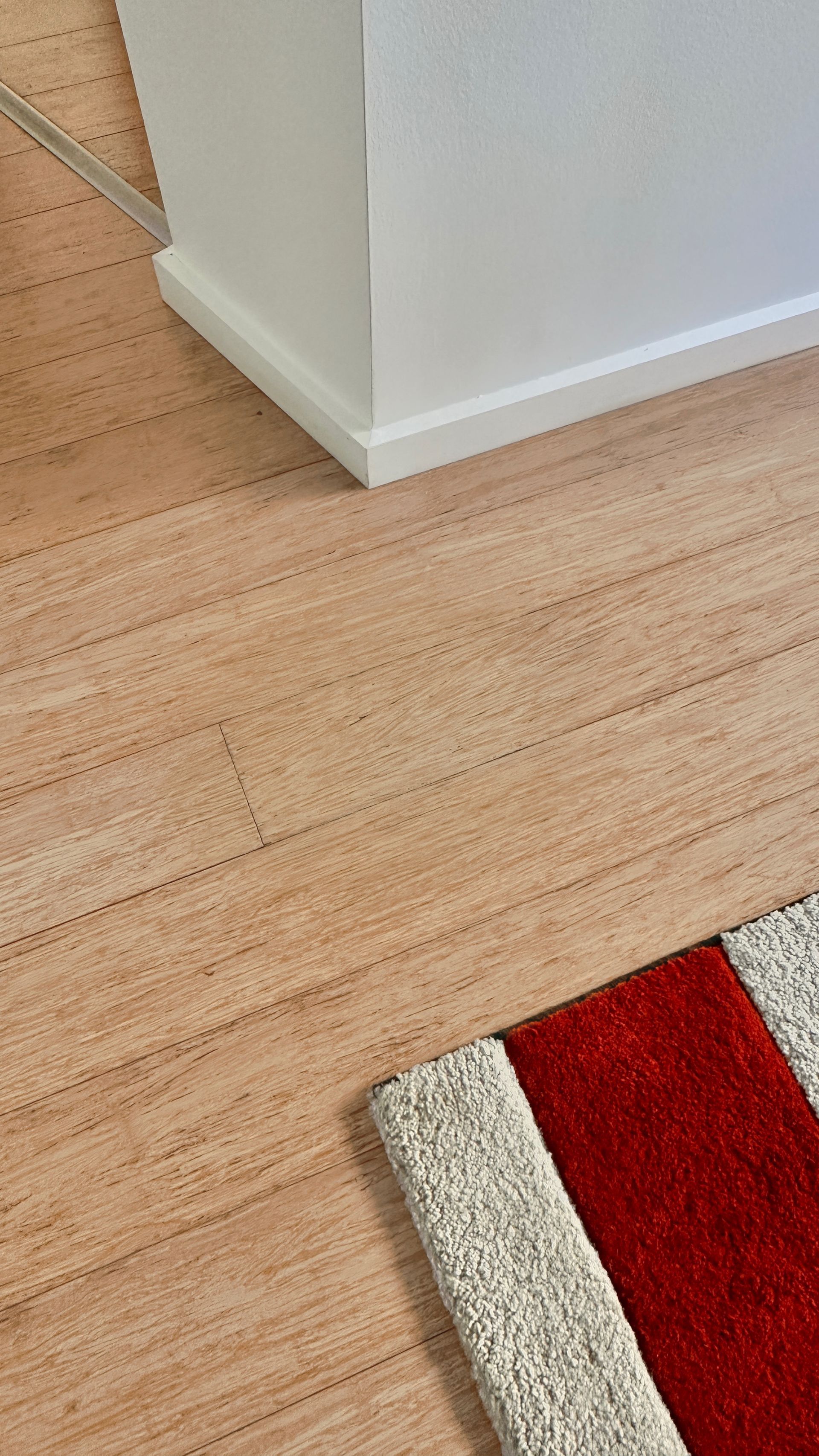 Timber floor repaired — before and after comparison