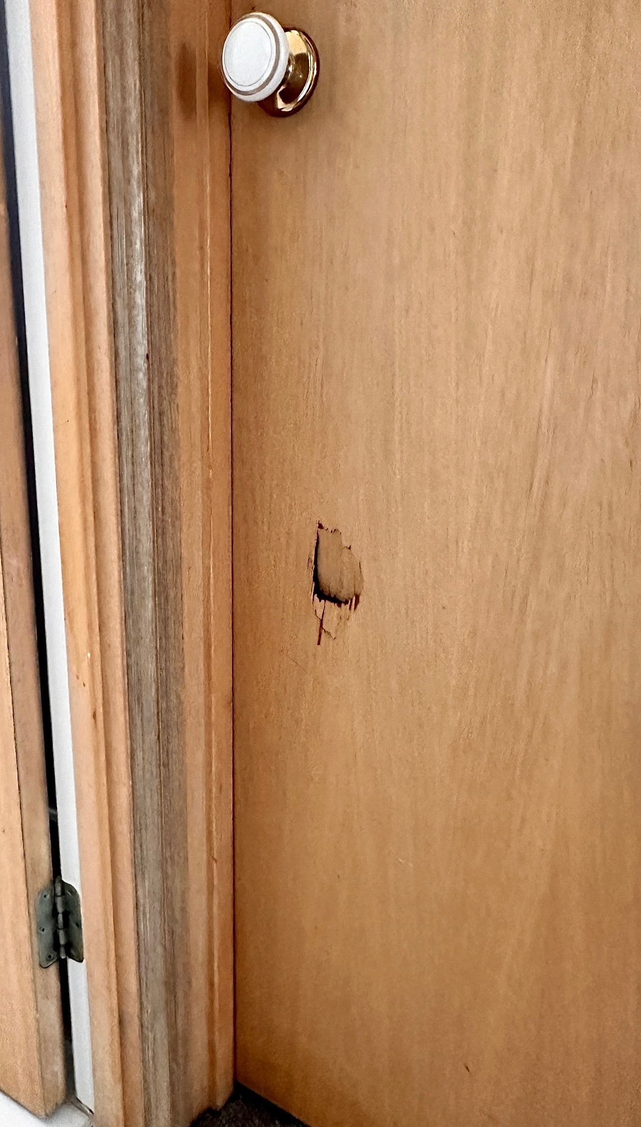 Timber repaired — before and after comparison