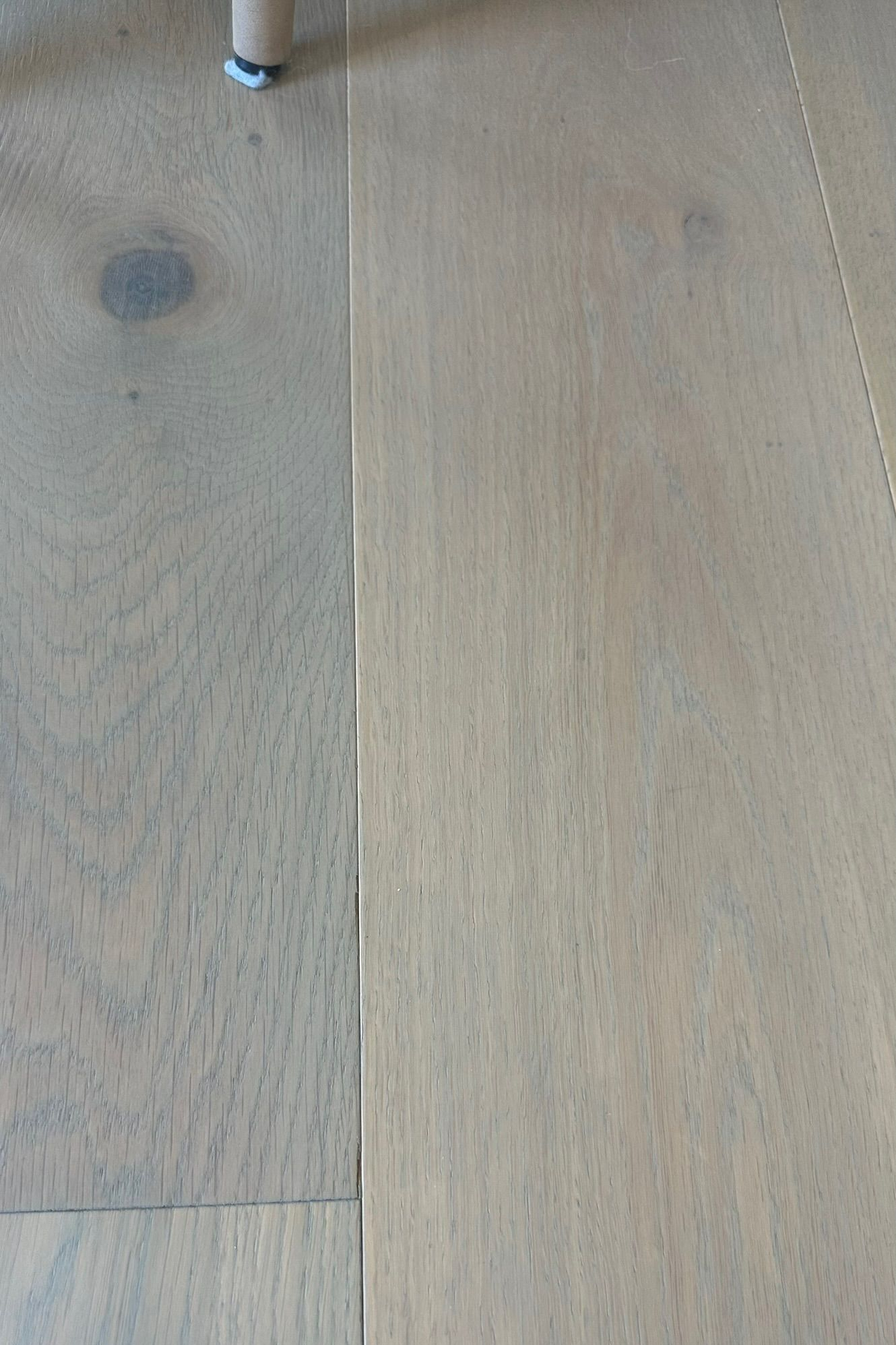 Engineer timber floor repaired — before and after comparison