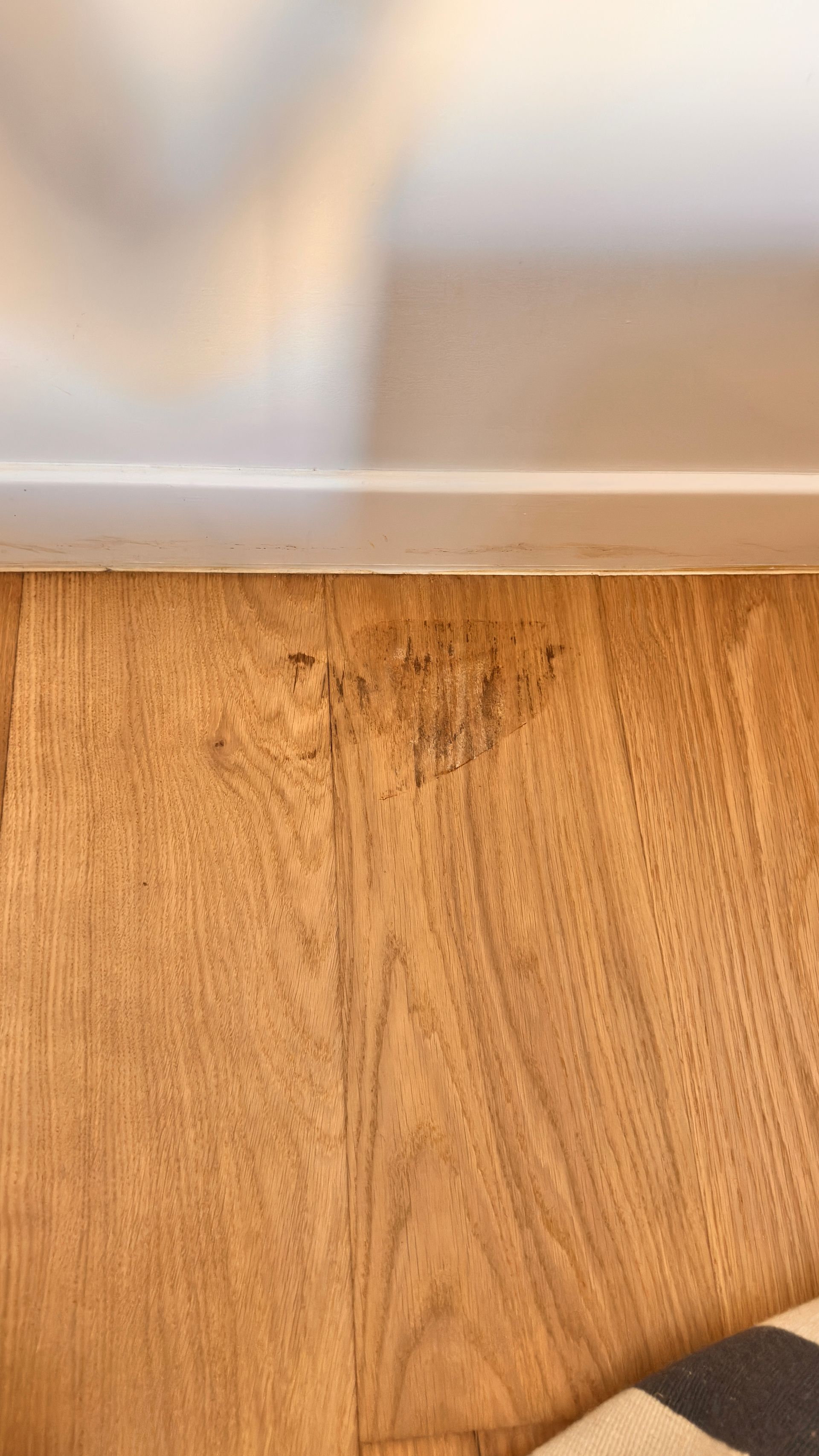 Engineer timber floor repaired — before and after comparison