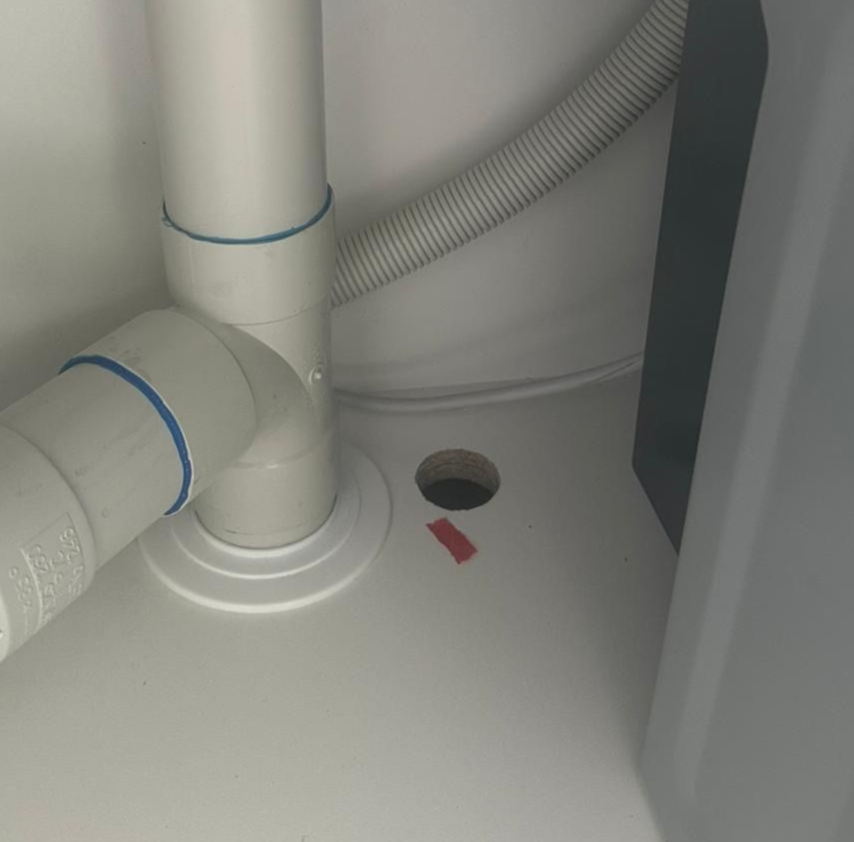 Miscalculation cabinet repaired — before and after comparison