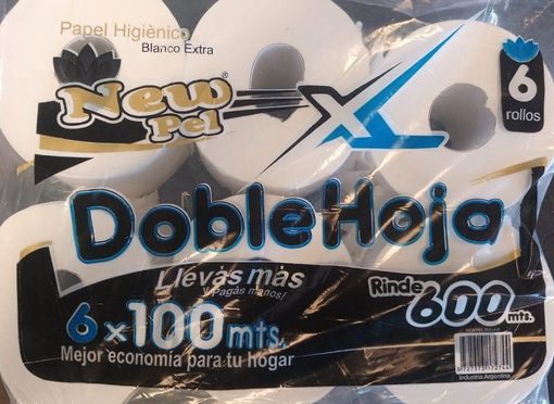 Un paquete de 6 rollos de papel higiénico doblehoja