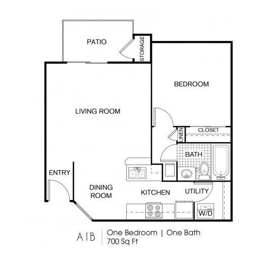 One Bedroom | One Bath | 700 Sq Ft