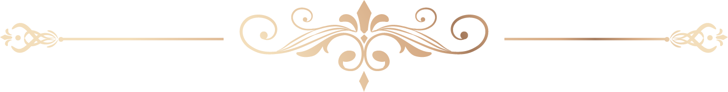 金色裝飾橫線,飾以花卉和捲軸圖案。