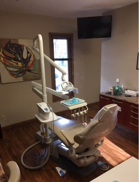 top view of dental equipment