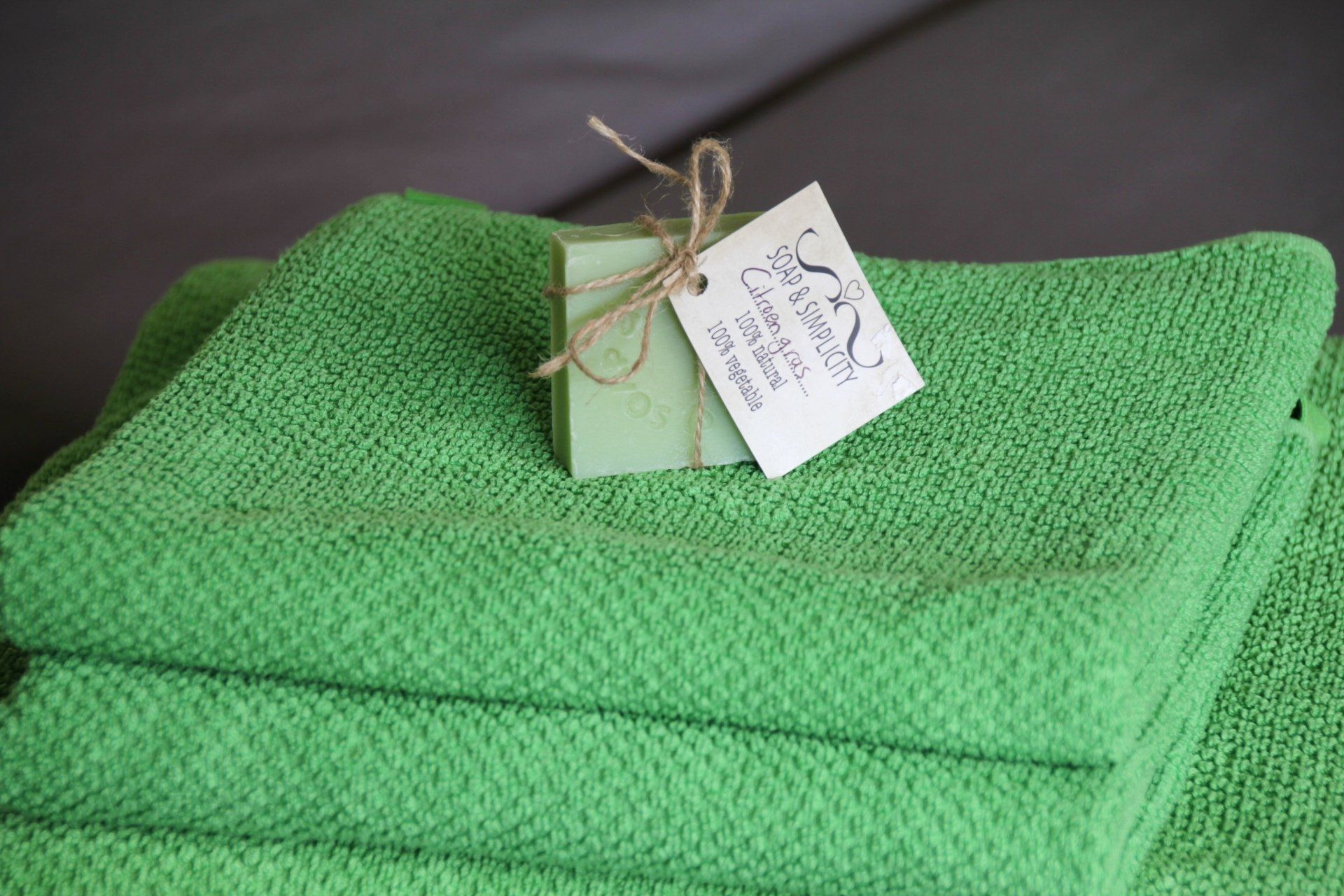 zeepje op handdoeken