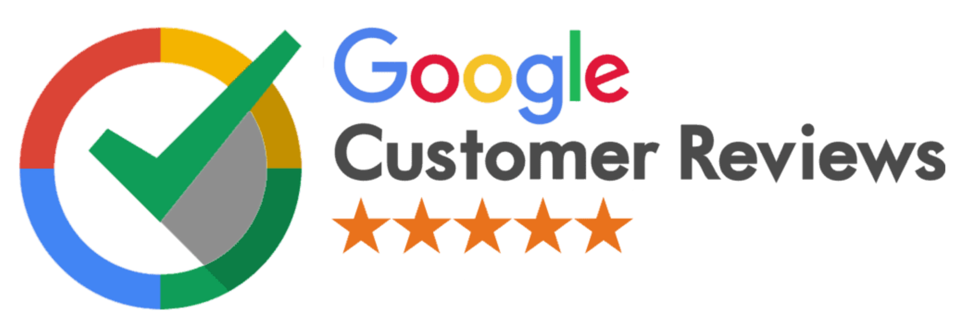 A google customer reviews logo with a check mark in a circle. ADT CHauffeur service on Google