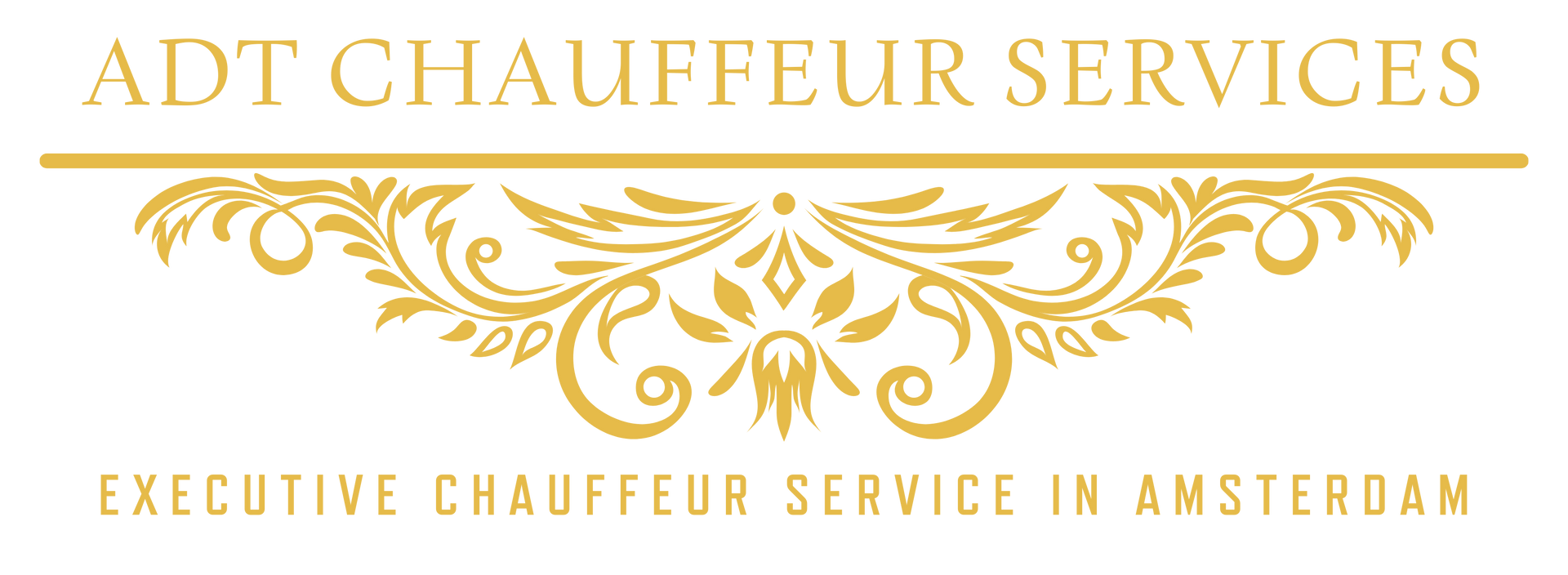 The logo for adt chauffeur services executive chauffeur service in amsterdam