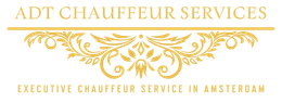 The logo for adt chauffeur services executive chauffeur service in amsterdam