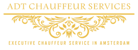 The logo for adt chauffeur services executive chauffeur service in amsterdam