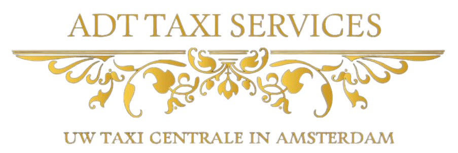 A logo for adt taxi services uw taxi centrale in amsterdam