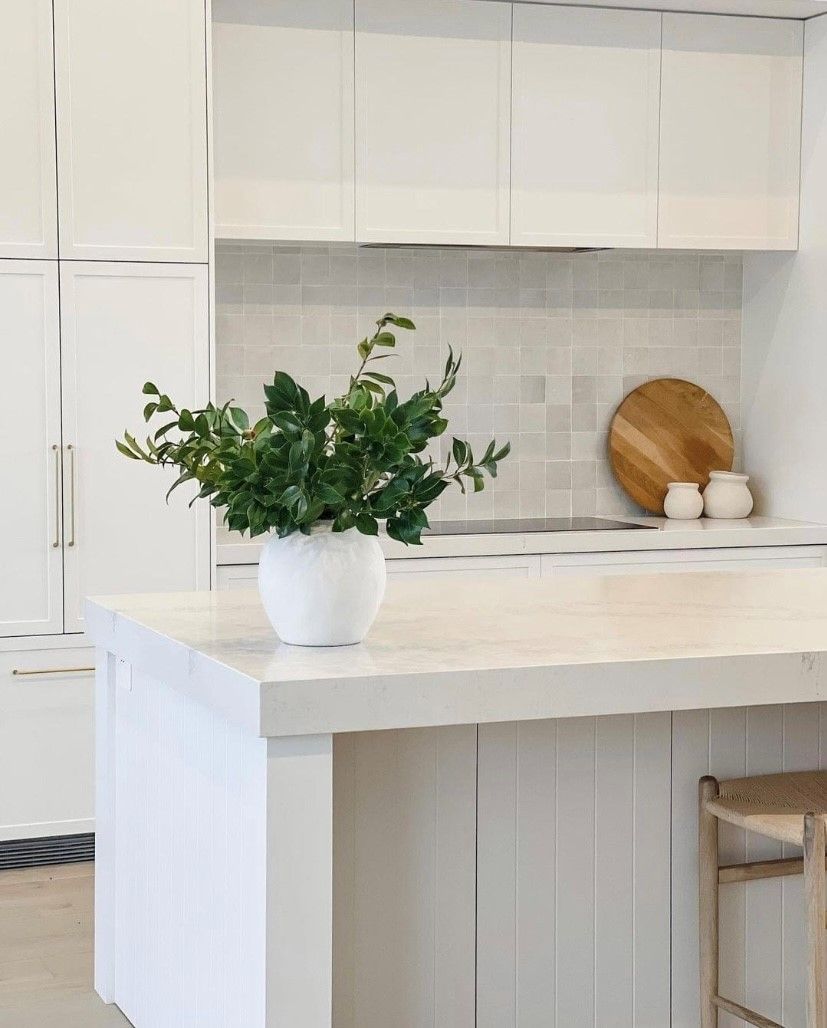 Kitchen pantry with appliances, shelves holding items like a kettle, toaster, and decorations.— Valley Cabinetmakers In Biloela, QLD 