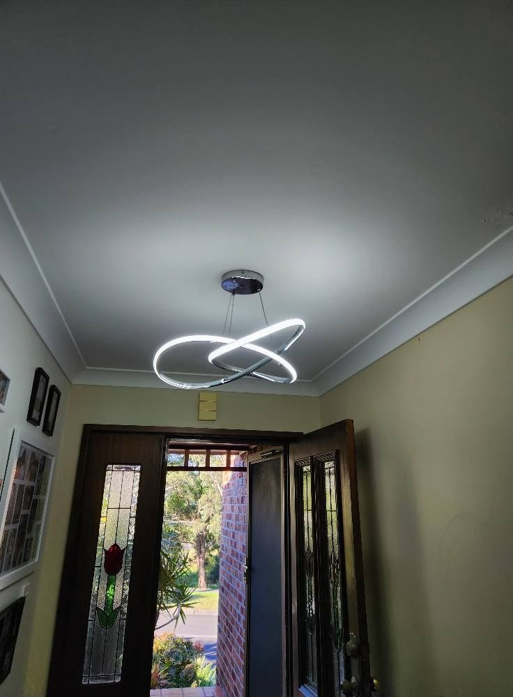 Modern Light Fixture Hanging in a Doorway — Wetzel Electrical in Shellharbour, NSW