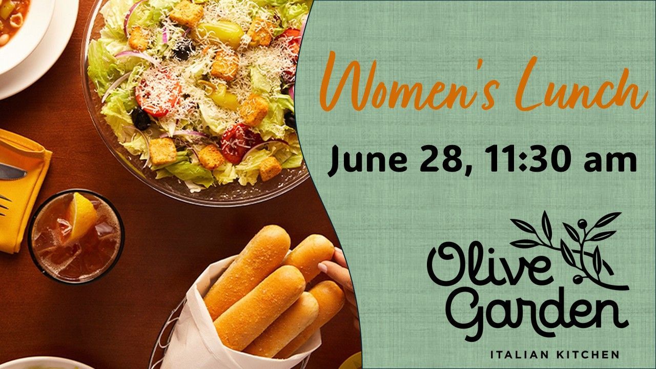 A poster for a women 's lunch at olive garden