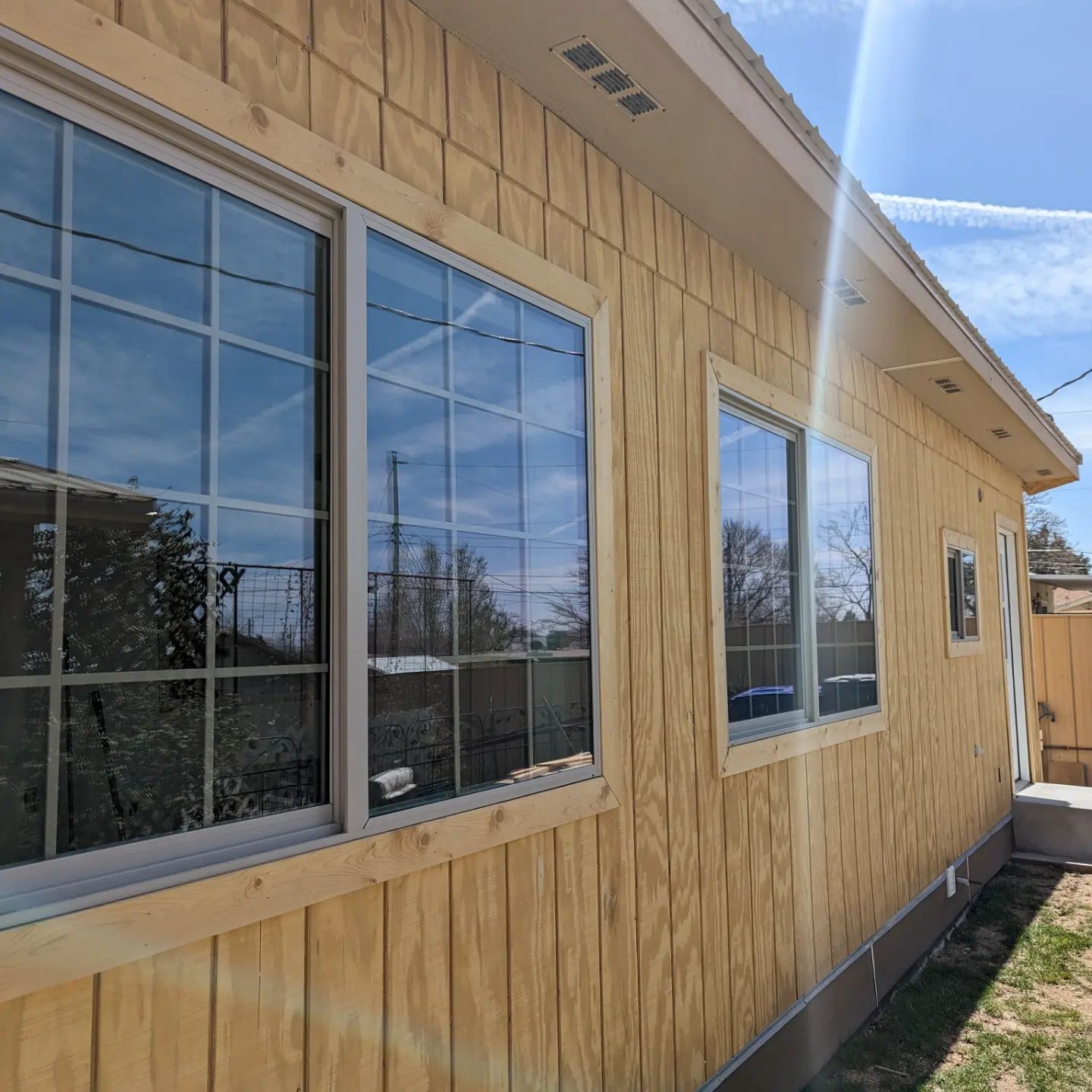 A house with a lot of windows on it