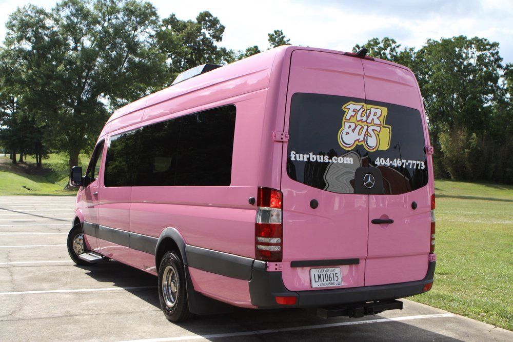 Pink Mercedes Limo Sprinter