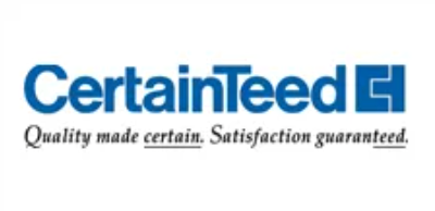 The logo for certainteed quality made certain satisfaction guaranteed