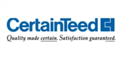 The logo for certainteed quality made certain satisfaction guaranteed