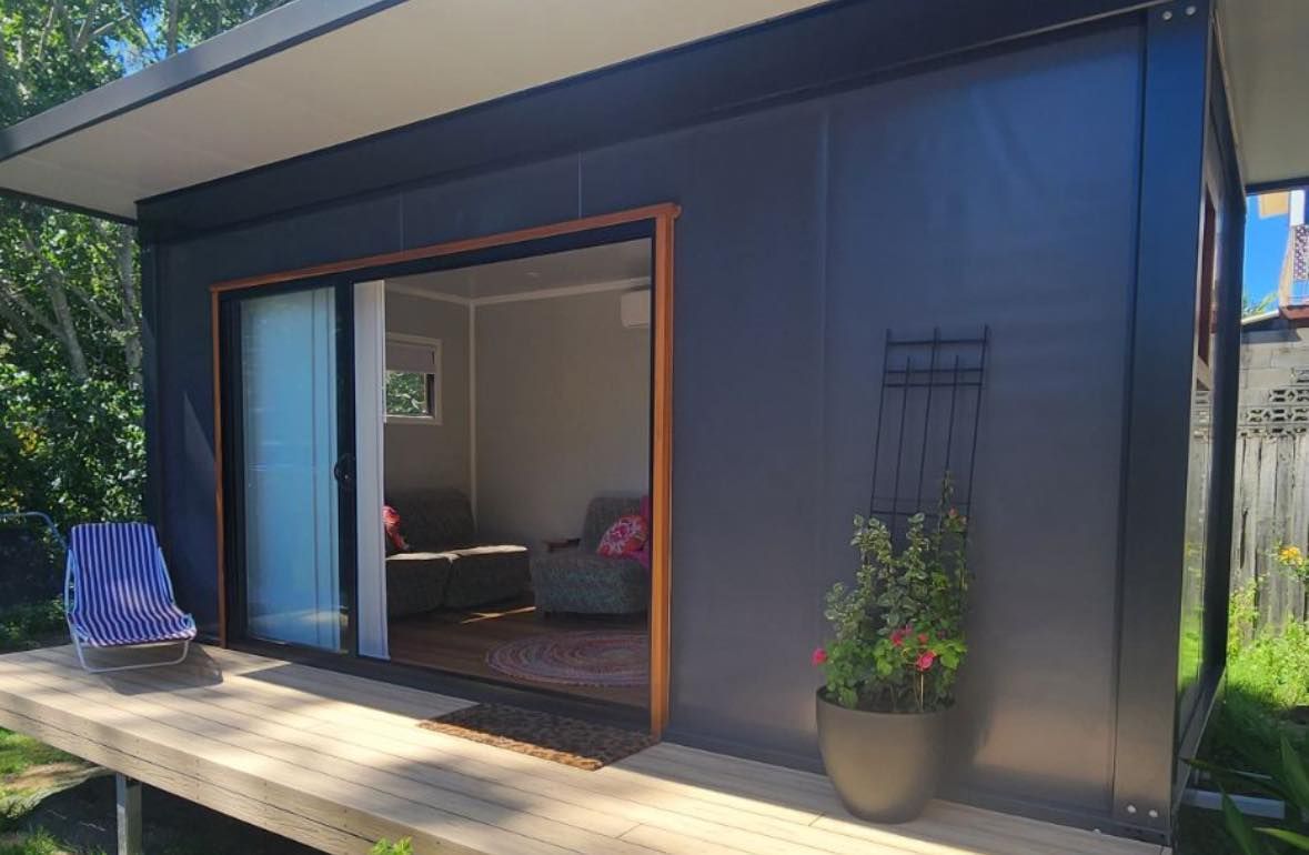A Deck with A Chairs and Plant — Alternative Modular Home In Toowoomba City, QLD