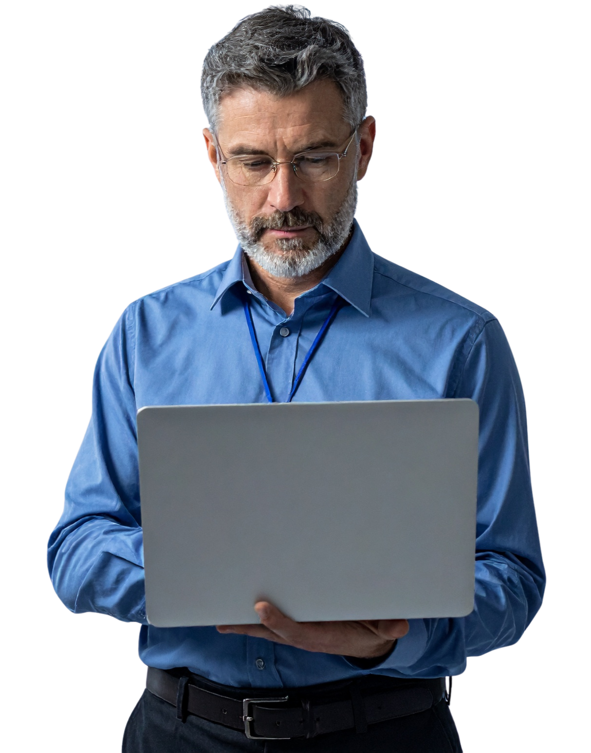 Man Using Tablet