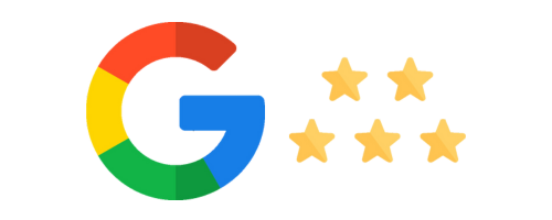Google logo with four golden stars.