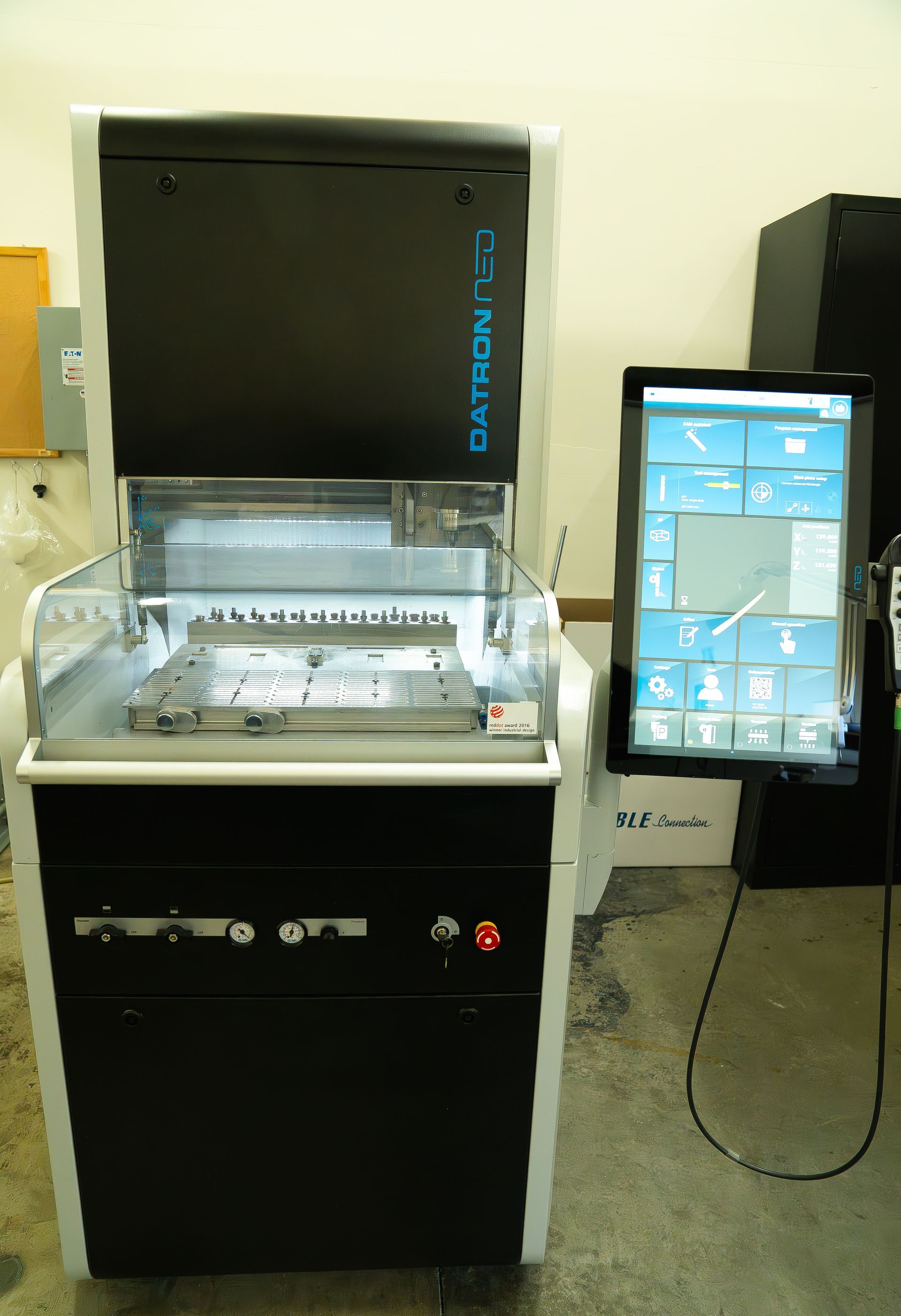 A black and white machine with the word nature on it