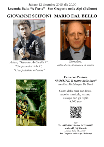 Giovanni Scifoni Evento presso Locanda Baita AL'ARTE