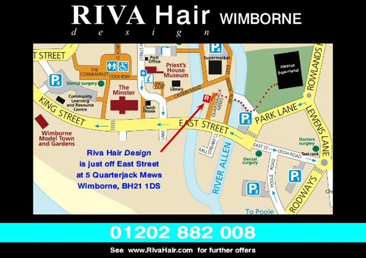map & directions to find riva hair design wimborne