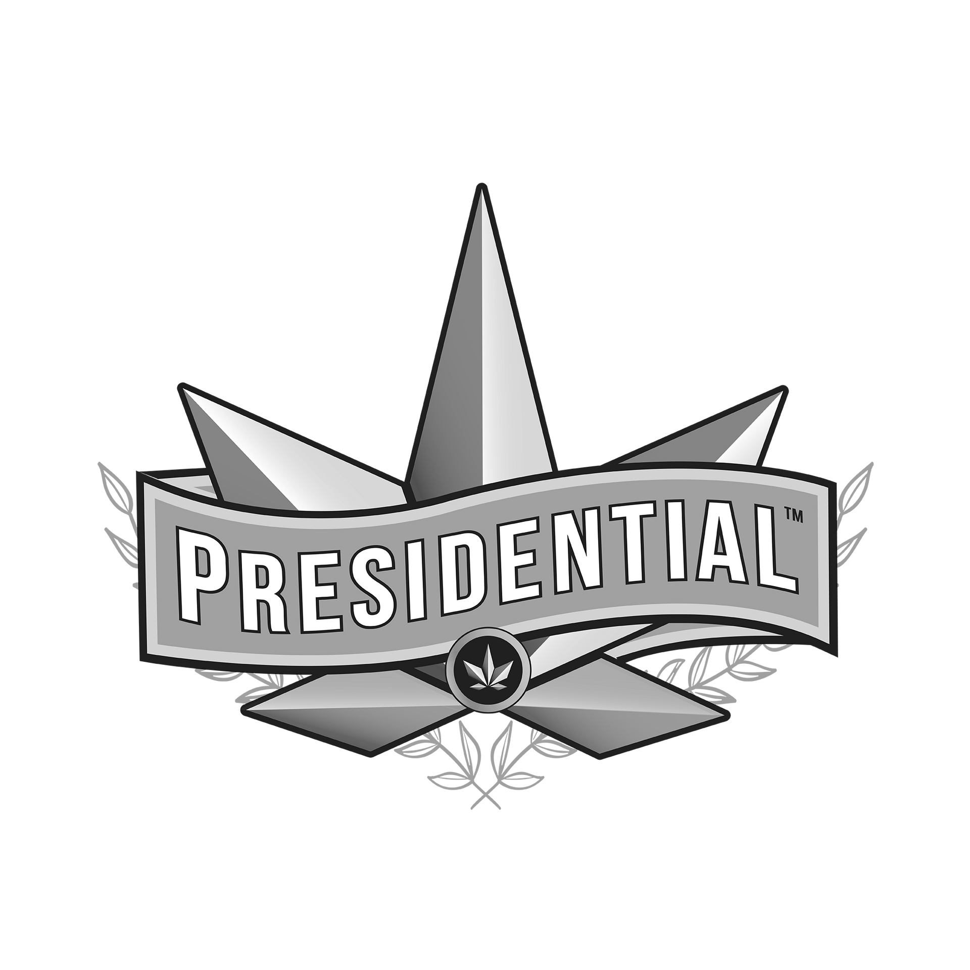 Custom designed logo for cannibis company that says presidential