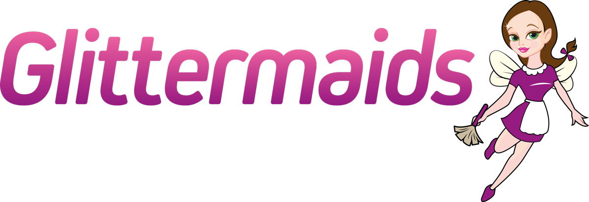 glittermaids cleaning logo with tagline cleaning short term rental properties