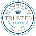 The logo for seniors blue book resources for aging well