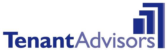 A blue and white logo for tenant advisors