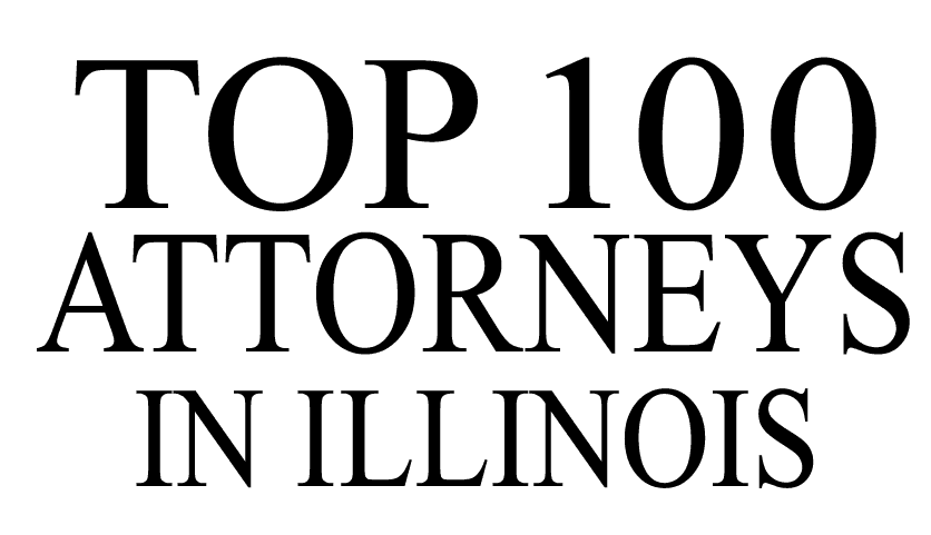 The logo for the top 100 attorneys in illinois
