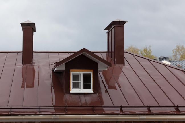 newly painted house roof