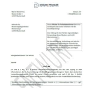 Ein formeller Brief mit Überschriften, Fließtext und Logo, wahrscheinlich ein juristisches Dokument.
