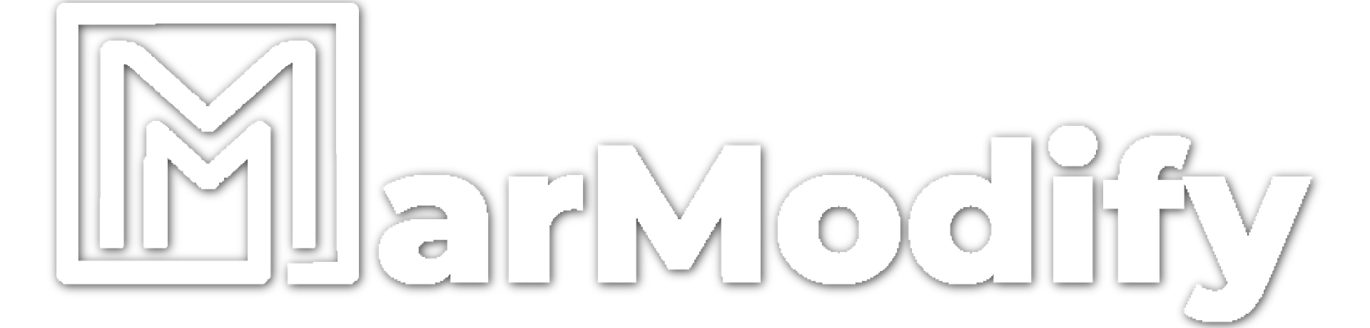 Das MarModify Logo in weiß
