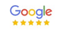 Google Bewertung mit 5 Sternen in gelb