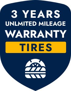 3 Years Unlimited Mileage Warranty Logo | BJ's Auto Care