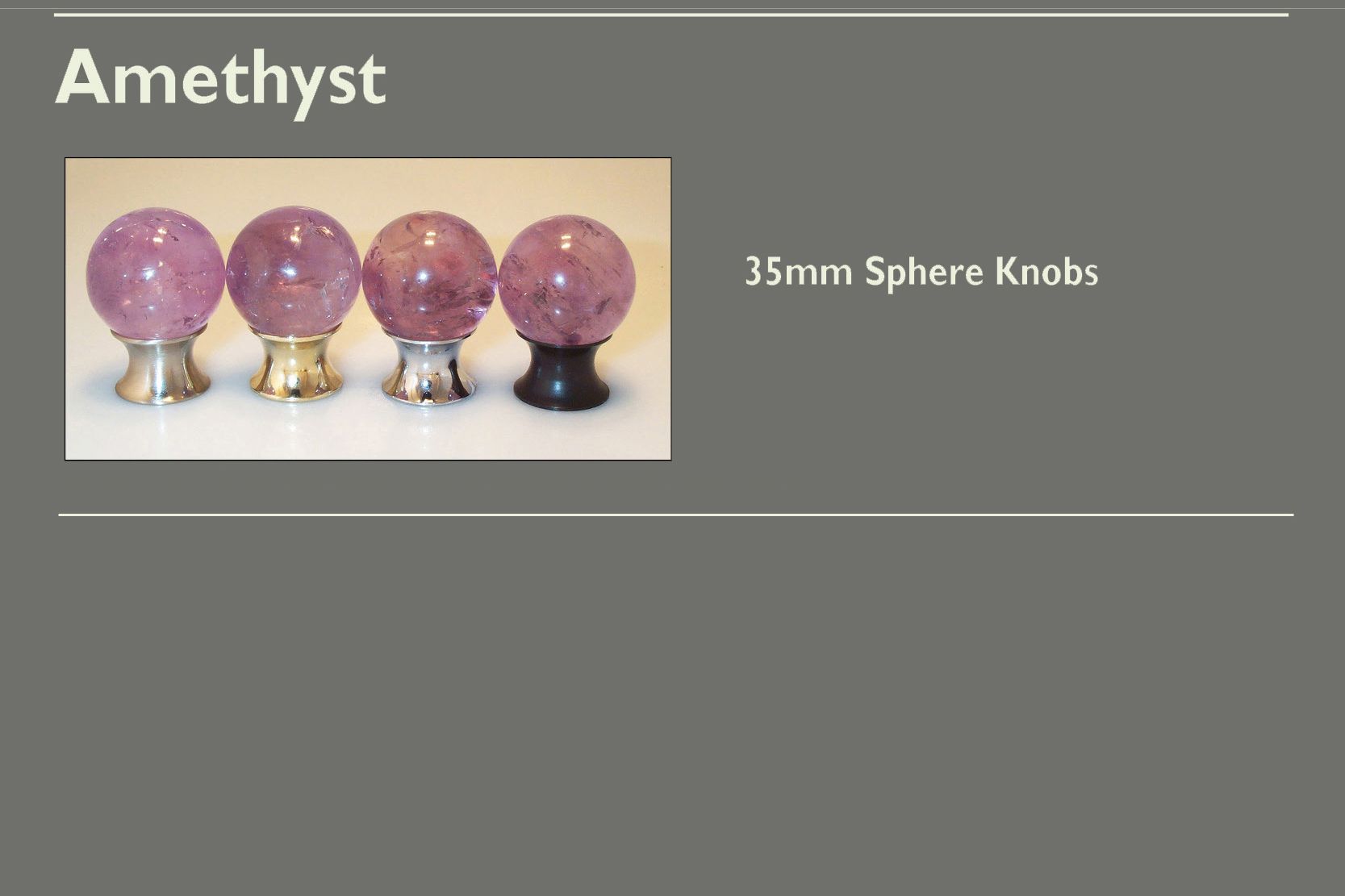 Amethyst Cabinet Knob Selections