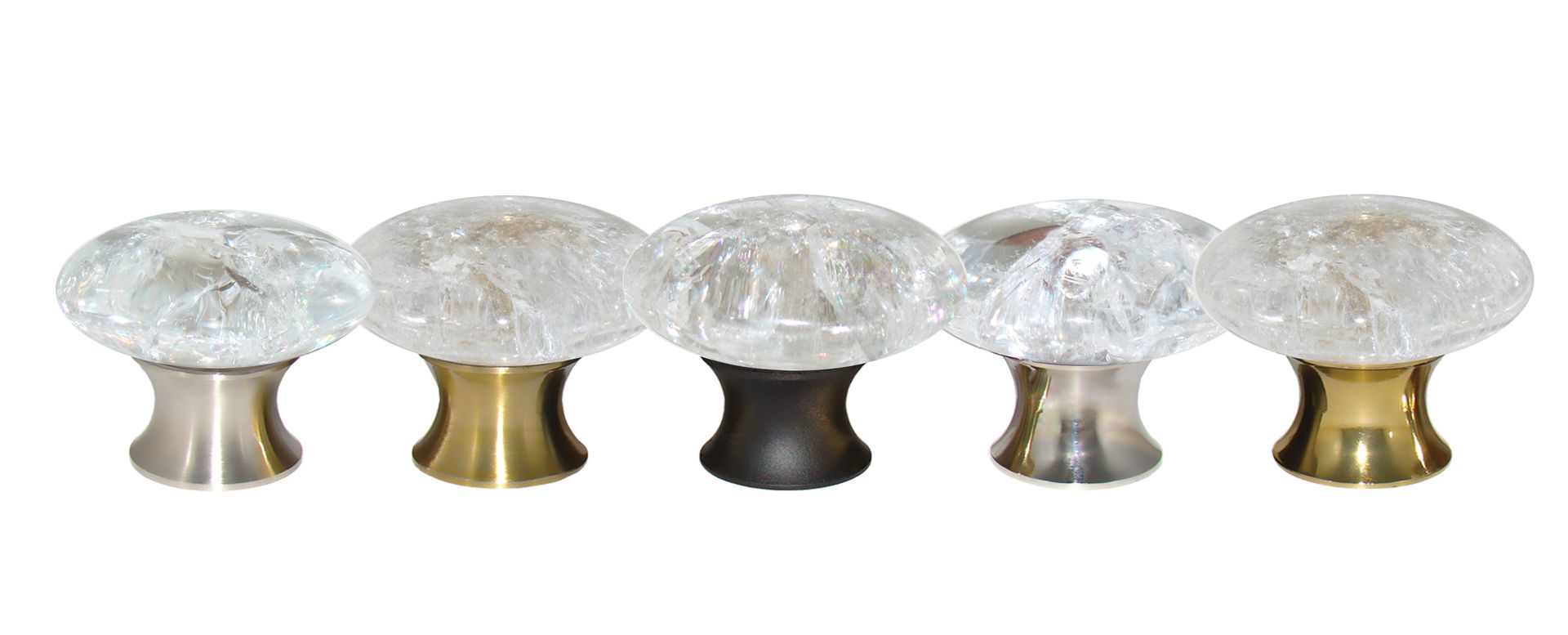 Crystal Quartz Disk Cabinet Knob by Myterra