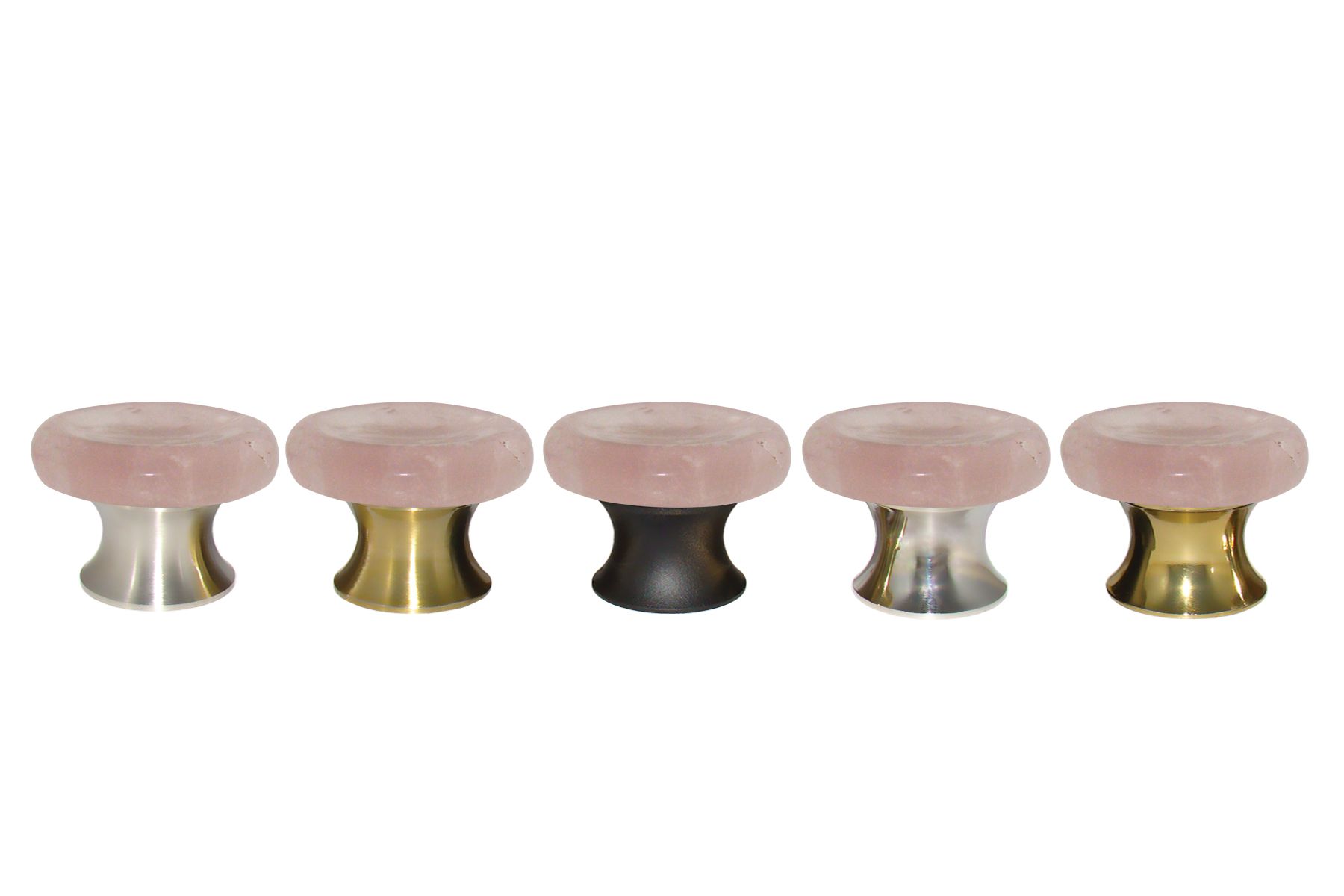 Rose Quartz Worry Stone Cabinet Knob by Myterra