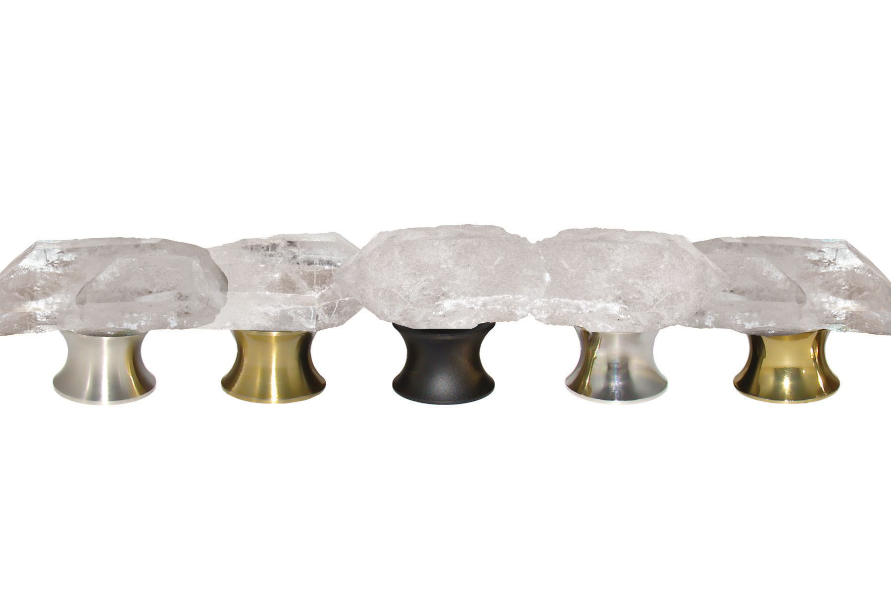 Crystal Quartz Points Cabinet Knob by Myterra