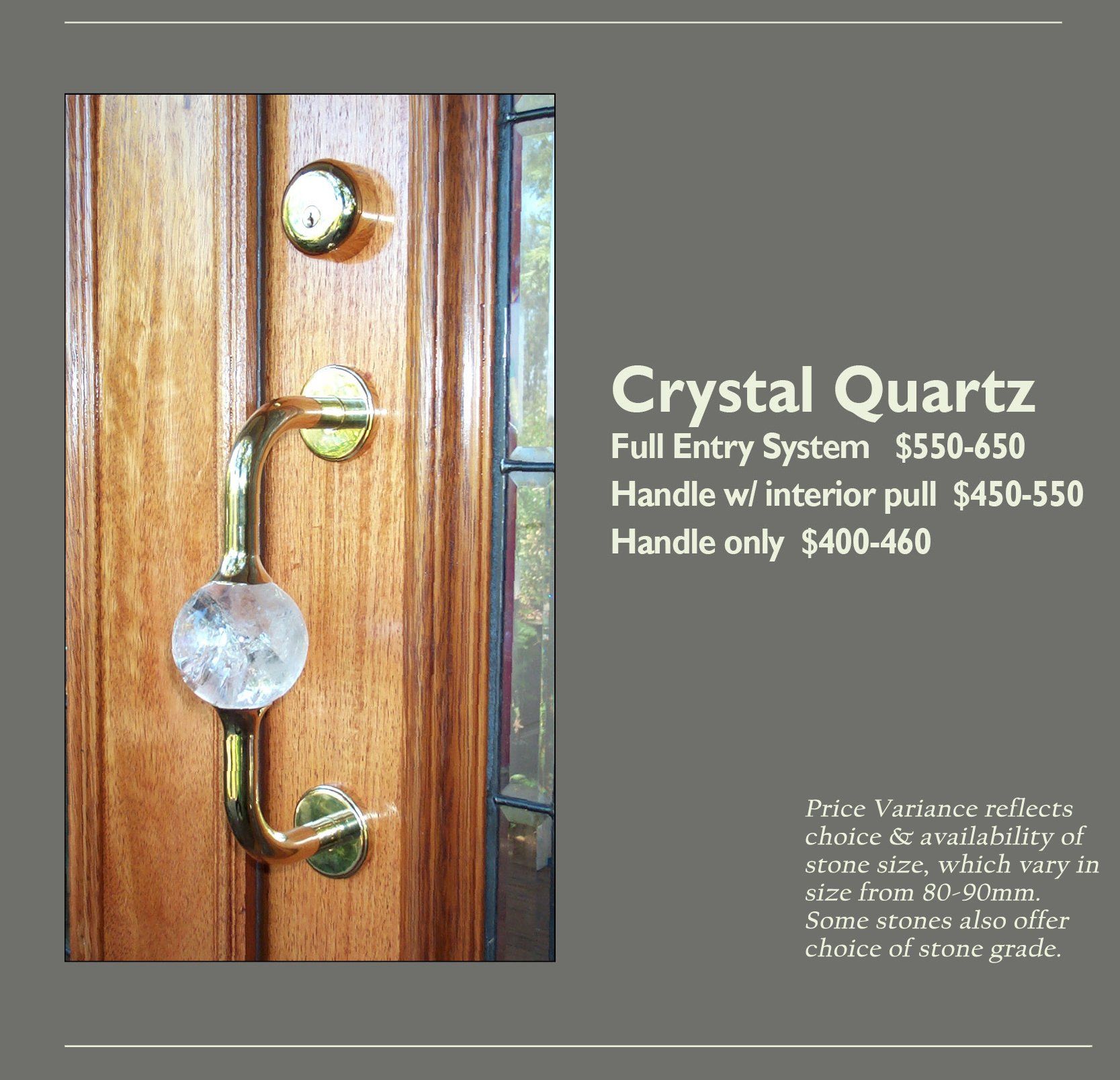 Crystal Quartz Entry Knob Options