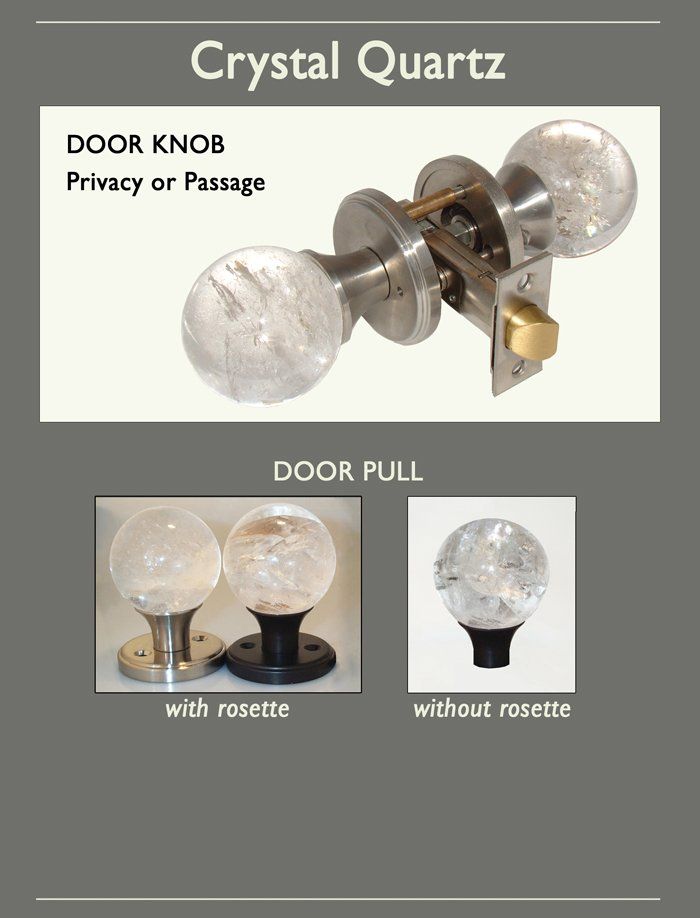 Crystal Quartz Doorknob Options