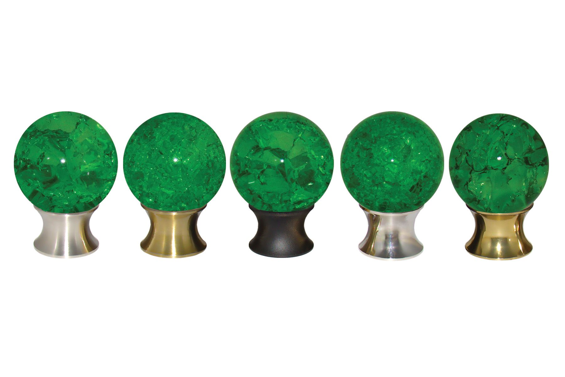 Evergreen Cracked Glass Cabinet Knobs on 5 Finishes