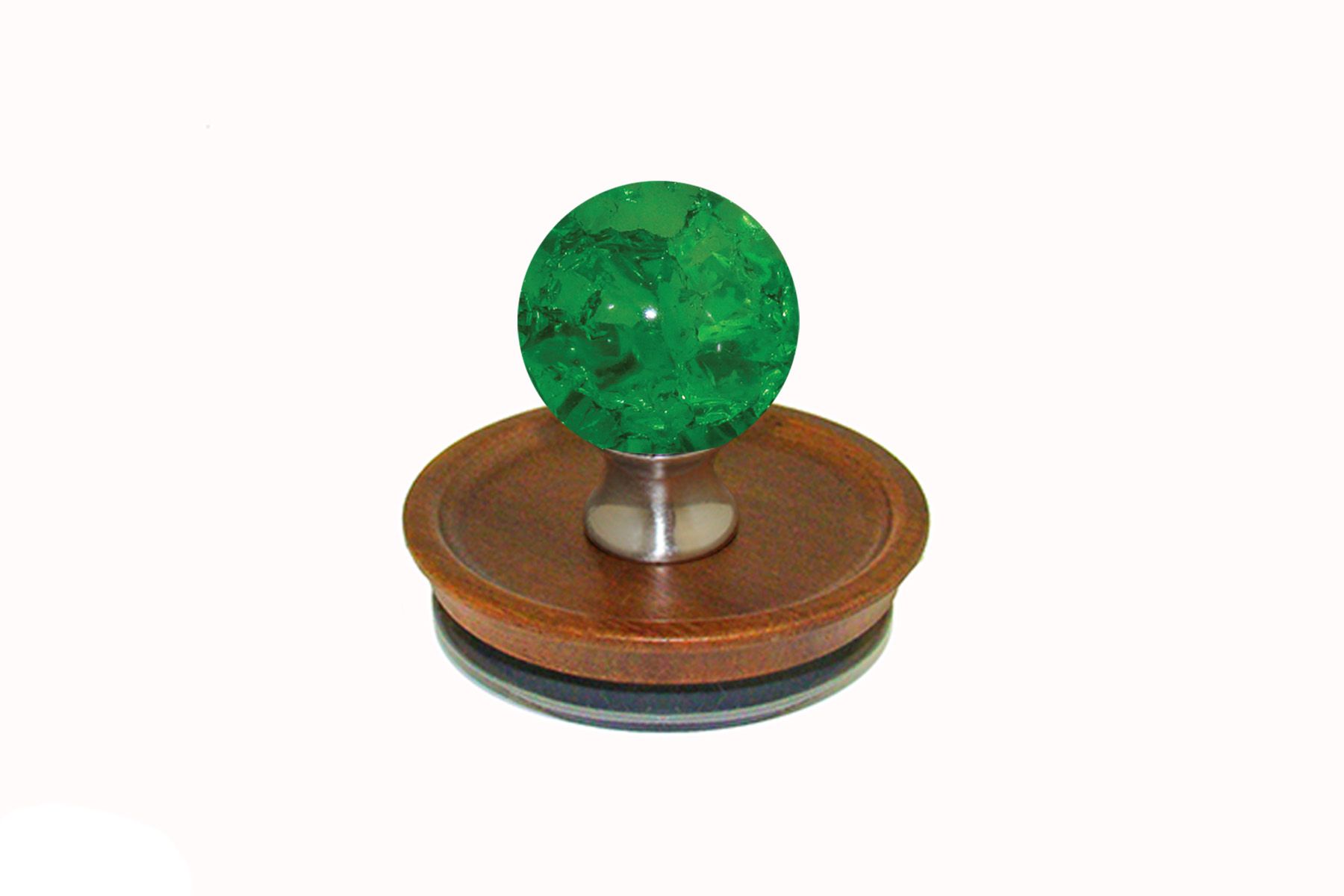 Evergreen Cracked Glass Jar Topper