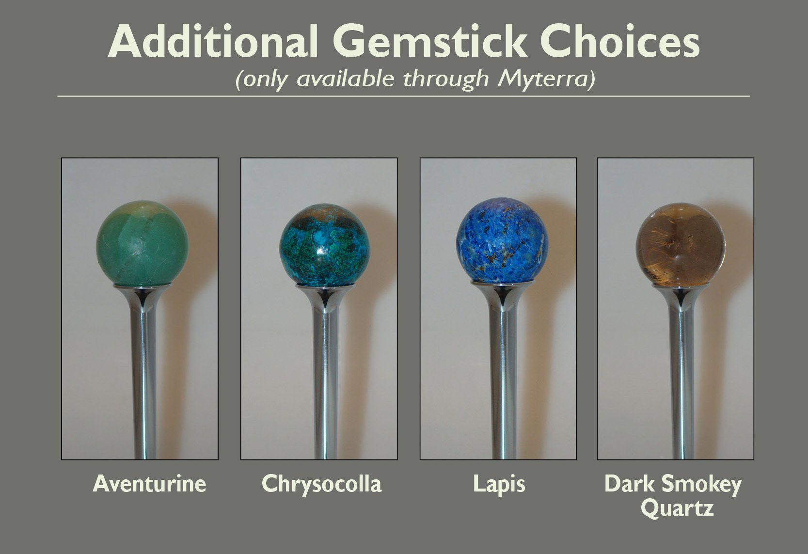 Gemstick in Four Additional Stone Choices 