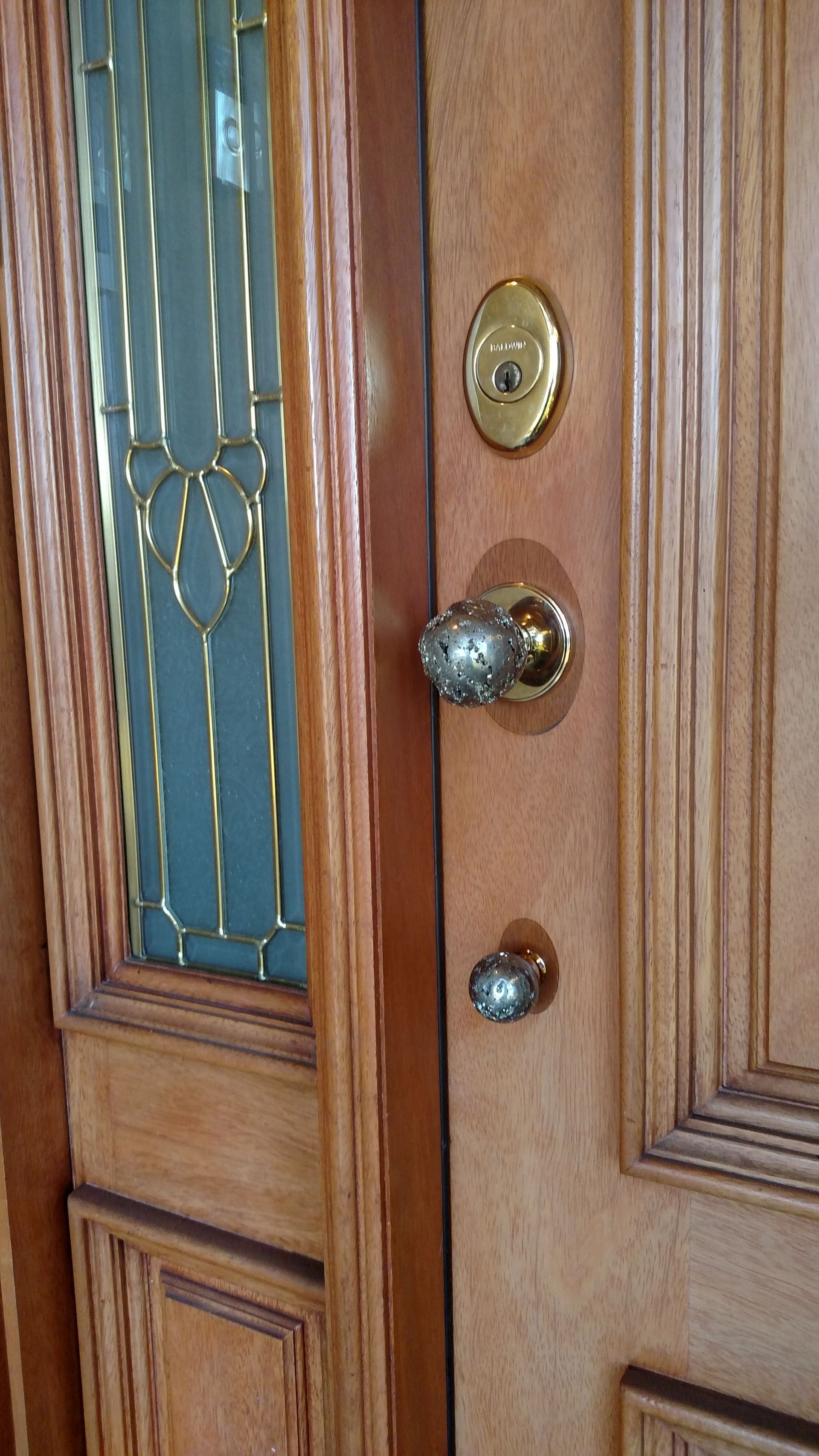 Pyrite Inside Knobs backing for Entry Pulls