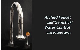 Myterra Gemstone Hardware Arched Faucet with 